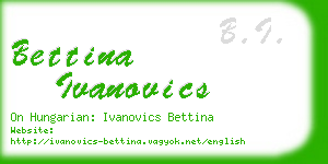 bettina ivanovics business card